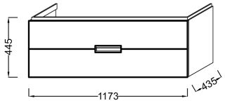 Тумба под раковину Jacob Delafon Reve EB1137-442 120 см серый антрацит лак